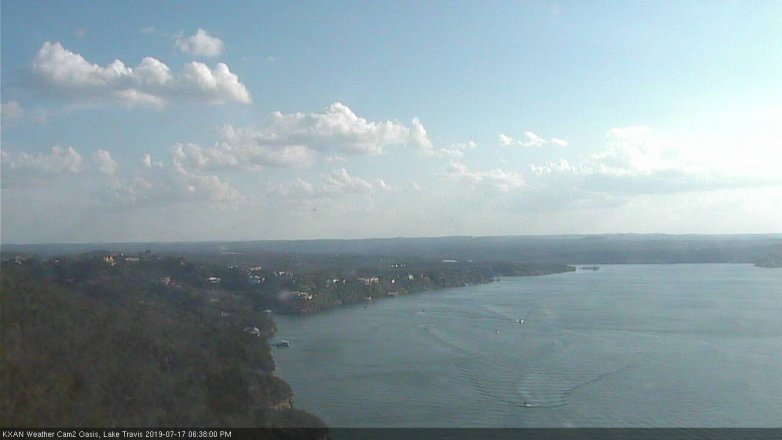 Lake Travis webcam, July 17, 2019 5:40 PM CT