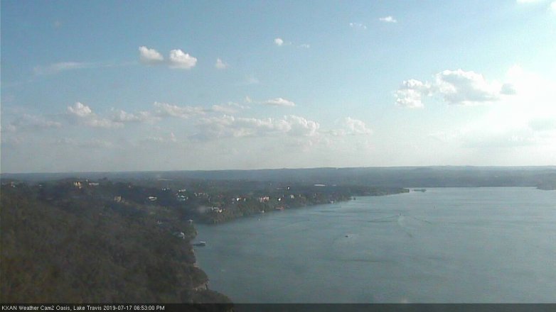 Lake Travis webcam, July 17, 2019 5:55 PM CT