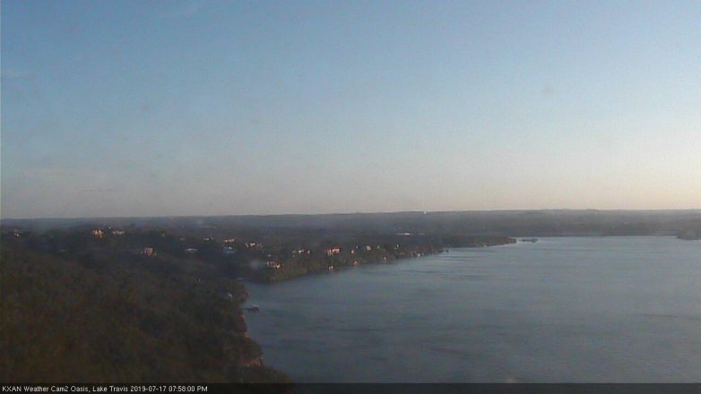Lake Travis webcam, July 17, 2019 7:00 PM CT