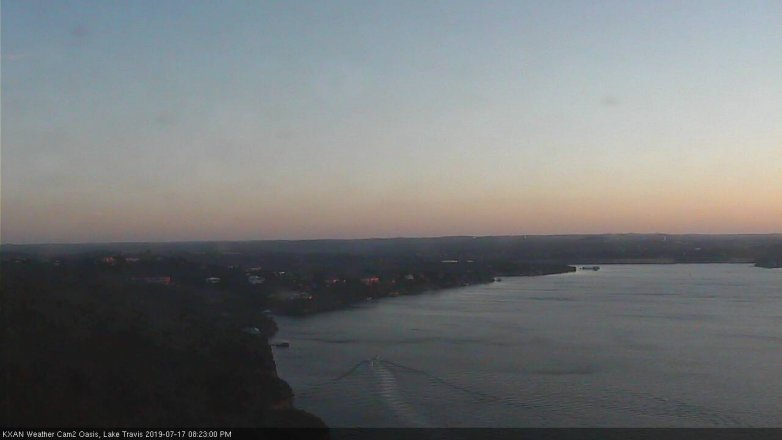 Lake Travis webcam, July 17, 2019 7:25 PM CT