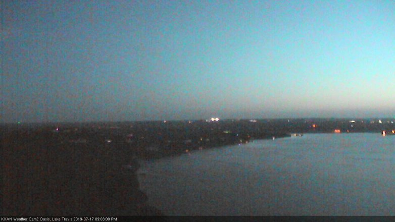Lake Travis webcam, July 17, 2019 8:05 PM CT