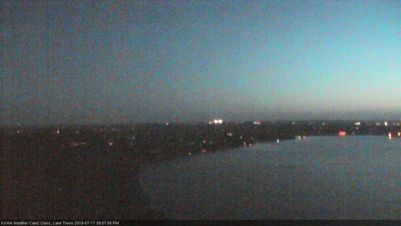 Lake Travis webcam, July 17, 2019 8:10 PM CT