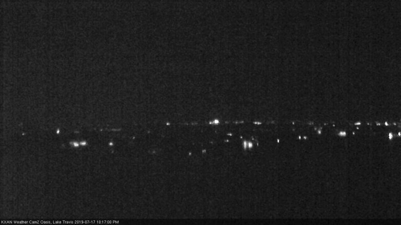 Lake Travis webcam, July 17, 2019 9:20 PM CT