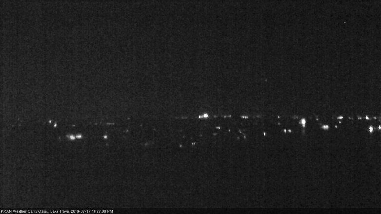 Lake Travis webcam, July 17, 2019 9:30 PM CT