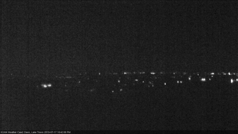 Lake Travis webcam, July 17, 2019 9:45 PM CT