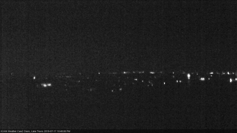 Lake Travis webcam, July 17, 2019 9:50 PM CT