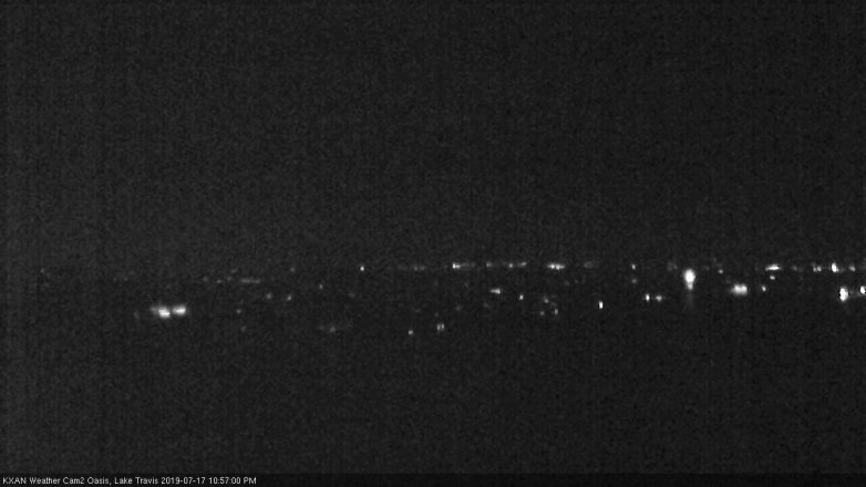 Lake Travis webcam, July 17, 2019 10:00 PM CT