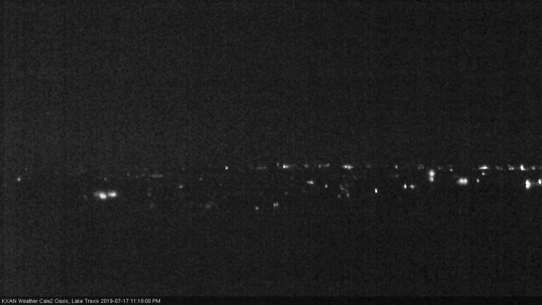 Lake Travis webcam, July 17, 2019 10:20 PM CT