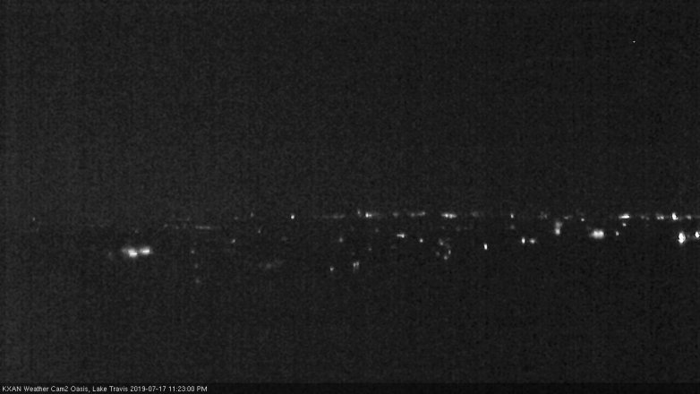Lake Travis webcam, July 17, 2019 10:25 PM CT