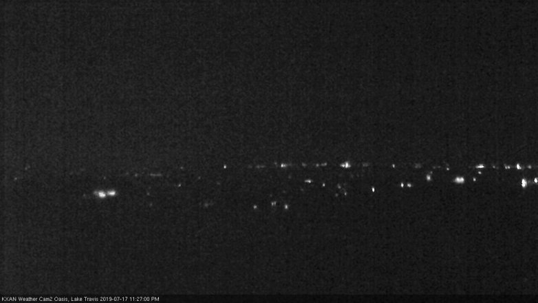 Lake Travis webcam, July 17, 2019 10:30 PM CT