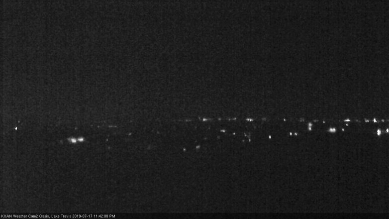 Lake Travis webcam, July 17, 2019 10:45 PM CT