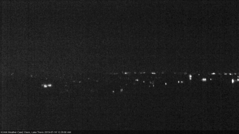Lake Travis webcam, July 17, 2019 11:30 PM CT