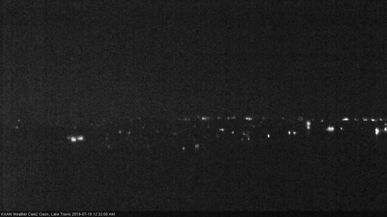 Lake Travis webcam, July 17, 2019 11:35 PM CT