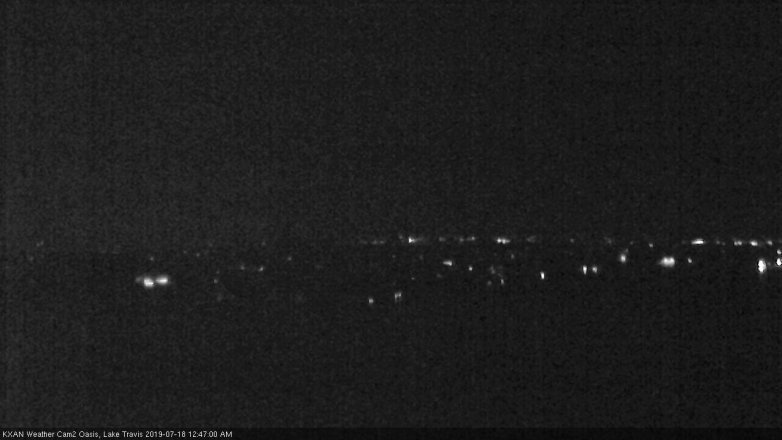 Lake Travis webcam, July 17, 2019 11:50 PM CT