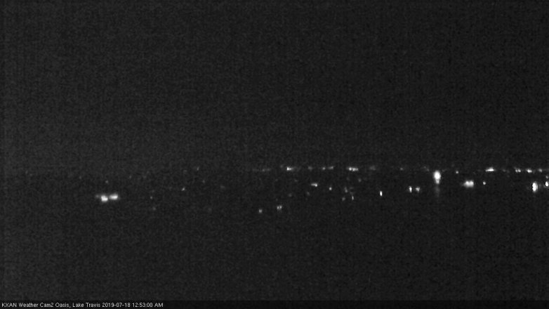 Lake Travis webcam, July 17, 2019 11:55 PM CT