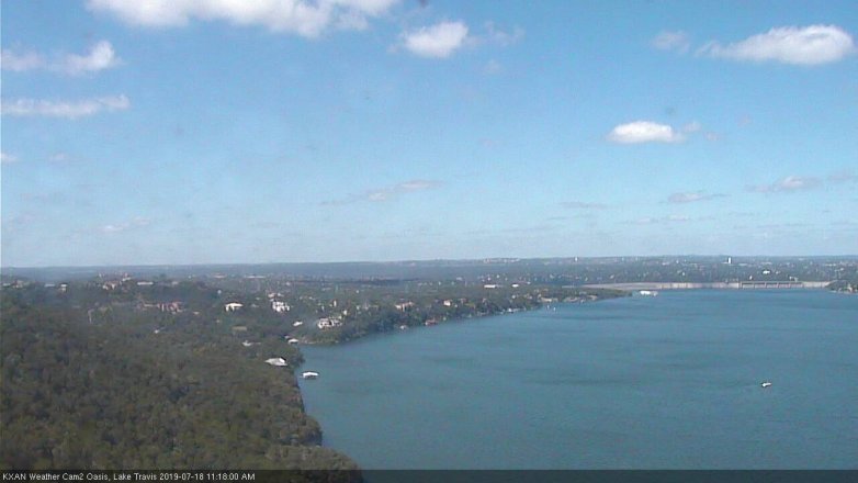 Lake Travis webcam, July 18, 2019 10:20 AM CT