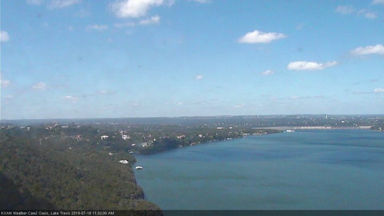 Lake Travis webcam, July 18, 2019 10:35 AM CT