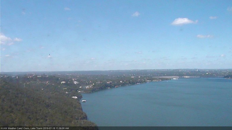 Lake Travis webcam, July 18, 2019 10:40 AM CT