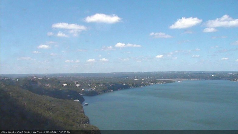 Lake Travis webcam, July 18, 2019 11:10 AM CT