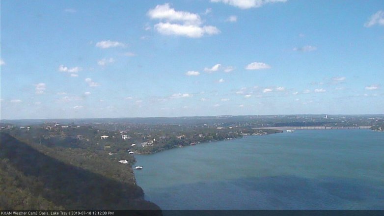 Lake Travis webcam, July 18, 2019 11:15 AM CT