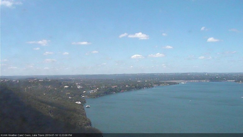 Lake Travis webcam, July 18, 2019 11:25 AM CT