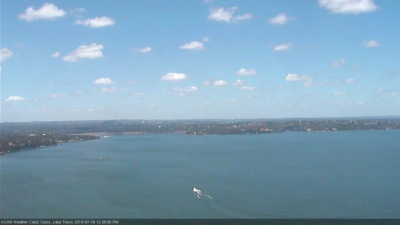 Lake Travis webcam, July 18, 2019 11:40 AM CT