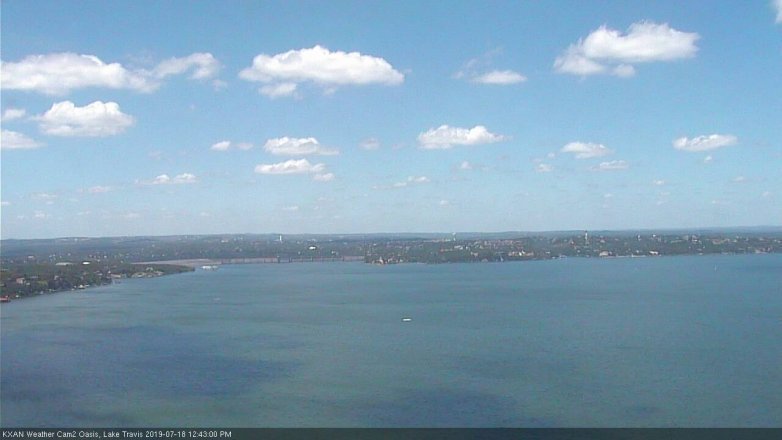 Lake Travis webcam, July 18, 2019 11:45 AM CT