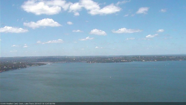 Lake Travis webcam, July 18, 2019 11:50 AM CT