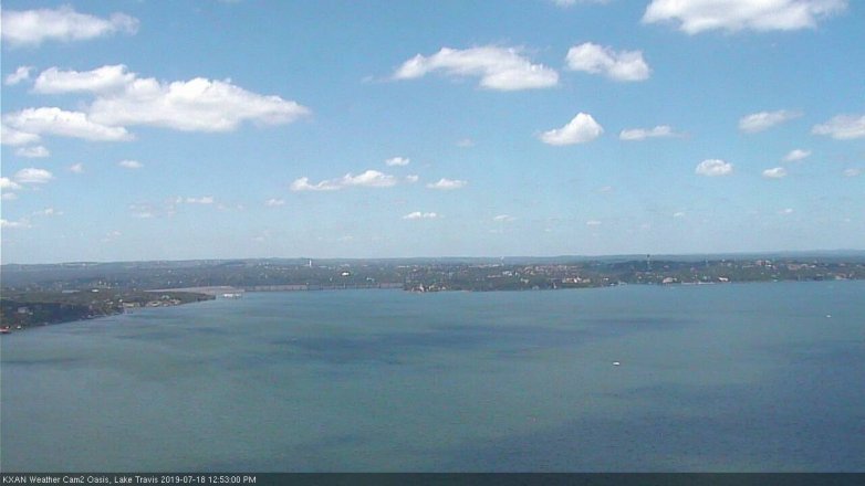 Lake Travis webcam, July 18, 2019 11:55 AM CT