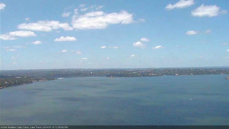 Lake Travis webcam, July 18, 2019 12:00 PM CT