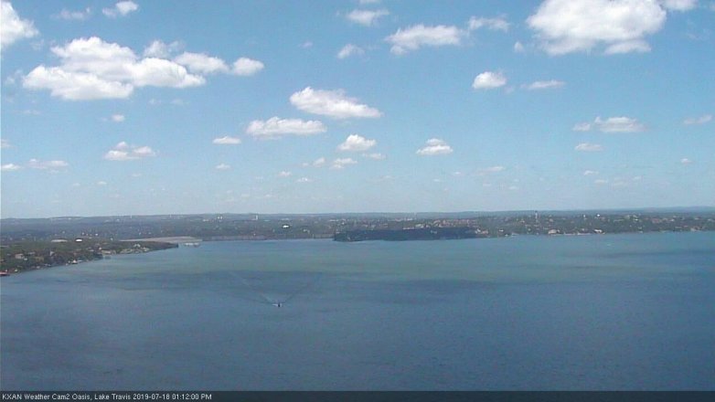 Lake Travis webcam, July 18, 2019 12:15 PM CT