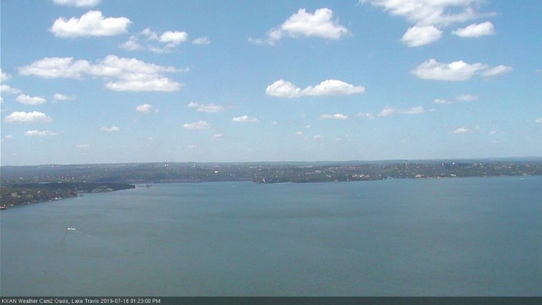 Lake Travis webcam, July 18, 2019 12:25 PM CT