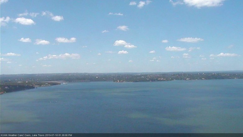 Lake Travis webcam, July 18, 2019 12:40 PM CT