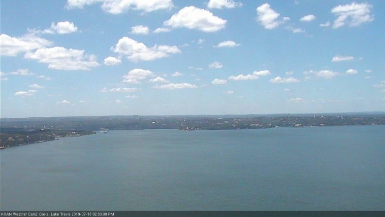 Lake Travis webcam, July 18, 2019 1:05 PM CT
