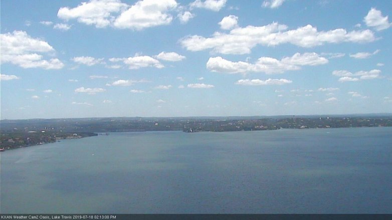 Lake Travis webcam, July 18, 2019 1:15 PM CT