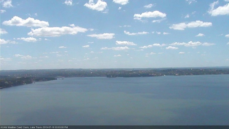 Lake Travis webcam, July 18, 2019 2:05 PM CT