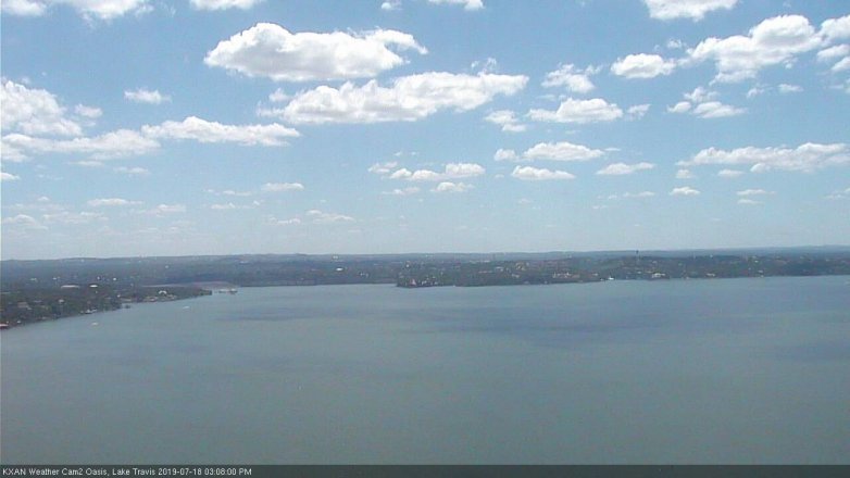 Lake Travis webcam, July 18, 2019 2:10 PM CT