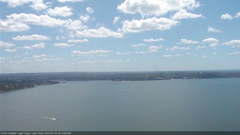 Lake Travis webcam, July 18, 2019 2:15 PM CT