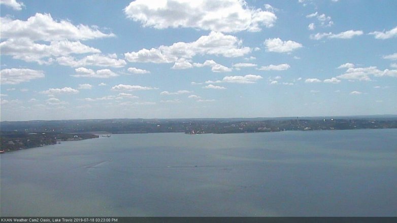 Lake Travis webcam, July 18, 2019 2:25 PM CT
