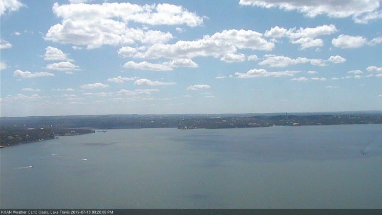 Lake Travis webcam, July 18, 2019 2:30 PM CT