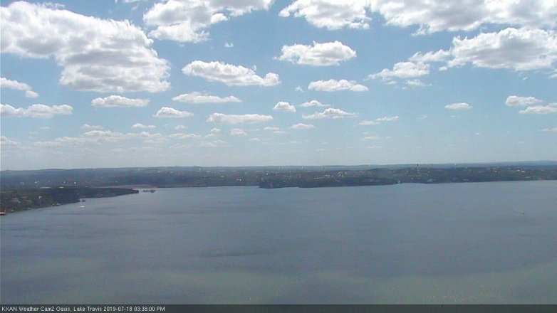 Lake Travis webcam, July 18, 2019 2:40 PM CT