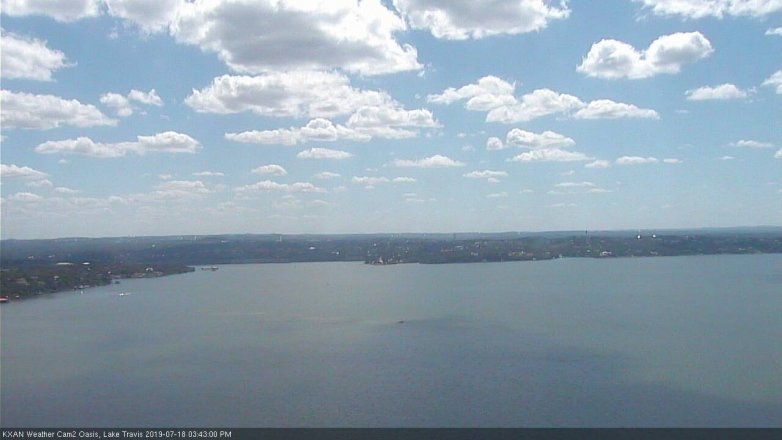 Lake Travis webcam, July 18, 2019 2:45 PM CT