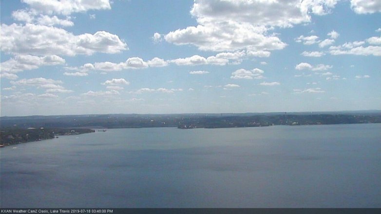 Lake Travis webcam, July 18, 2019 2:50 PM CT