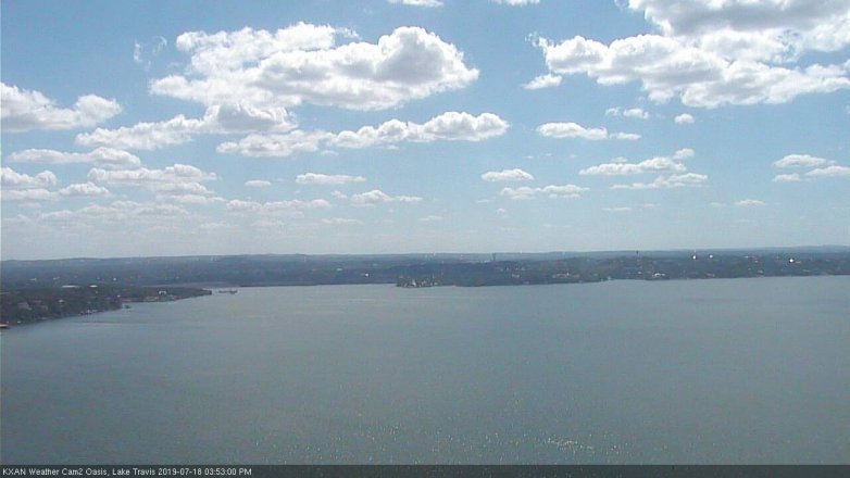 Lake Travis webcam, July 18, 2019 2:55 PM CT