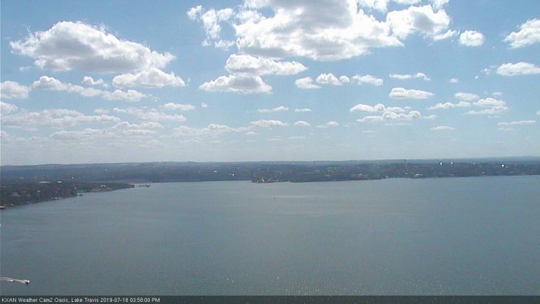 Lake Travis webcam, July 18, 2019 3:00 PM CT