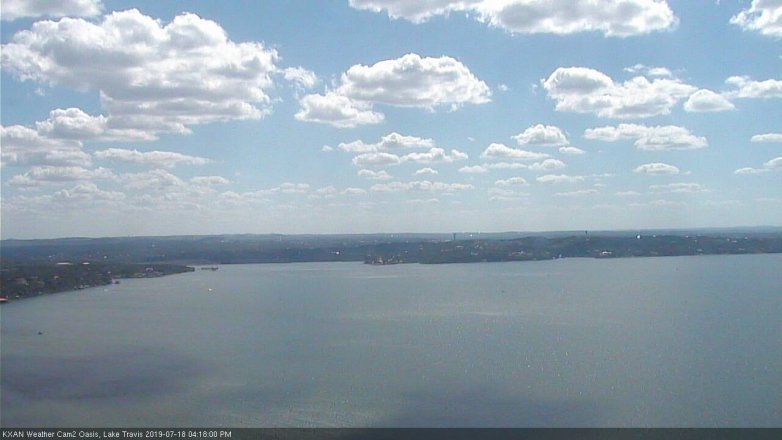 Lake Travis webcam, July 18, 2019 3:20 PM CT