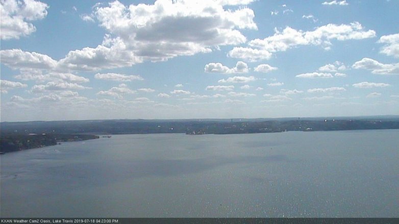 Lake Travis webcam, July 18, 2019 3:25 PM CT
