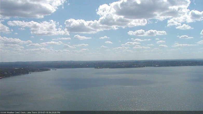 Lake Travis webcam, July 18, 2019 3:30 PM CT