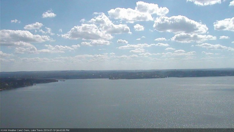 Lake Travis webcam, July 18, 2019 3:45 PM CT