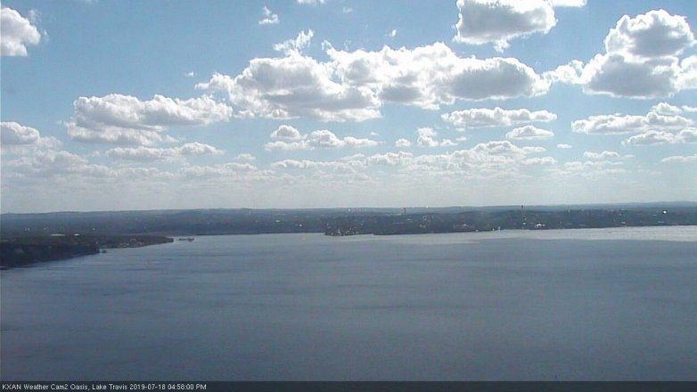 Lake Travis webcam, July 18, 2019 4:00 PM CT